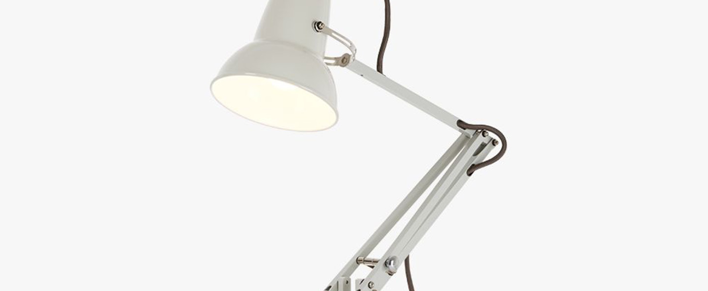 Lampe de bureau original 1227 mini blanc lin l36cm h48cm anglepoise normal