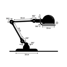 Signal 2 bras jean louis domecq lampe de bureau desk lamp  jielde si333 ral3020  design signed 35777 thumb