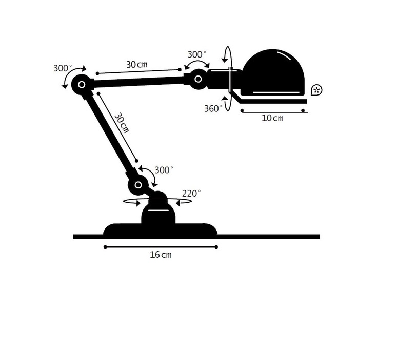 Signal 2 bras si333 quel designer jean louis domecq lampe de bureau  jielde si333bls  design signed nedgis 194417 product