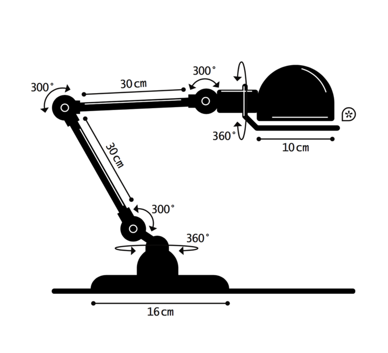 Signal 2 bras jean louis domecq lampe de bureau desk lamp  jielde si333 ral6019  design signed 35950 product