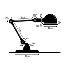 Signal 2 bras jean louis domecq lampe de bureau desk lamp  jielde si333 ral6019  design signed 35950 thumb