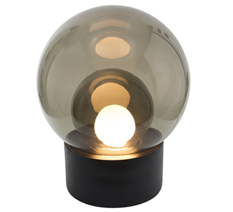 Floor Light Boule Medium Smoke Glass Grey H74cm Pulpo