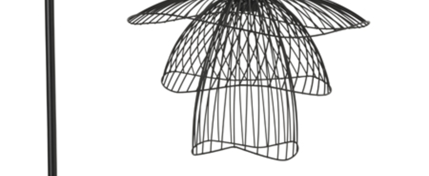 banner-image Lampe papillon vide poche noir l42cm h62cm forestier normal