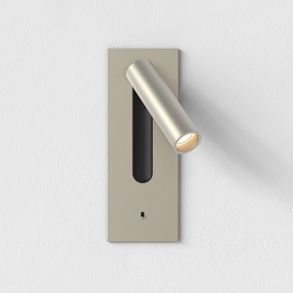 Wall reading light, Fuse 3 Toggle, with switch, nickel, LED, 2700K