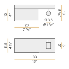 Jay droite studio tecnico panzeri liseuse murale wall reading light  panzeri a13601 033 0501  design signed nedgis 126624 thumb