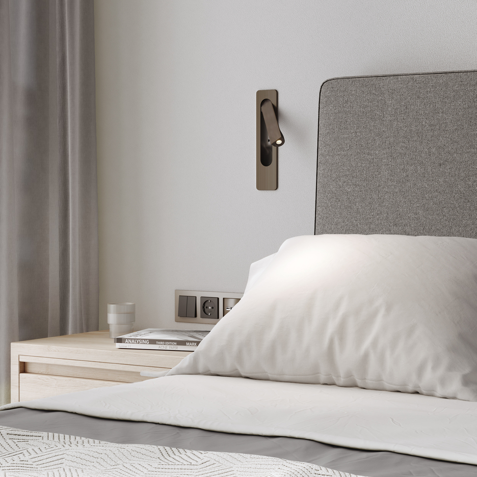 Wall reading lamp, Keta, bronze, LED, 2700K, 155 lm, W6,3cm, H25,6cm Astro