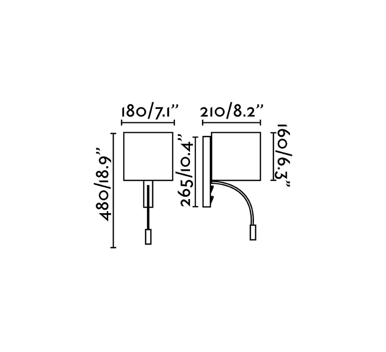 Tira studio faro lab liseuse murale wall reading light  faro 64322  design signed nedgis 170370 product