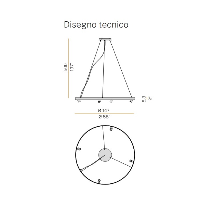 Arena 4 studio tecnico panzeri lustre chandelier  panzeri l07402 150 0518  design signed nedgis 93085 product