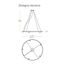 Arena 5 studio tecnico panzeri lustre chandelier  panzeri l07417 200 0518  design signed nedgis 93079 thumb