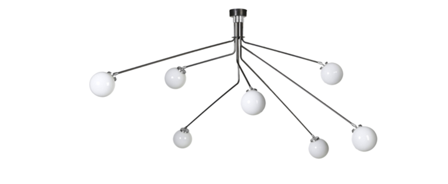 Lustre array opal nickel l160cm h85cm cto lighting normal