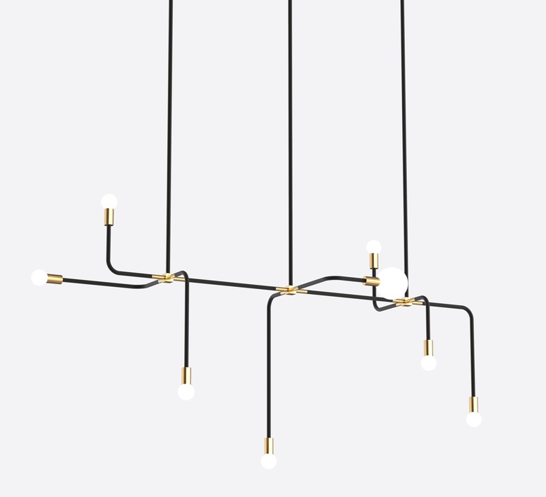 Beaubien 05 studio lambert fils lustre chandelier  lambert fils bea05bkbr  design signed nedgis 114837 product