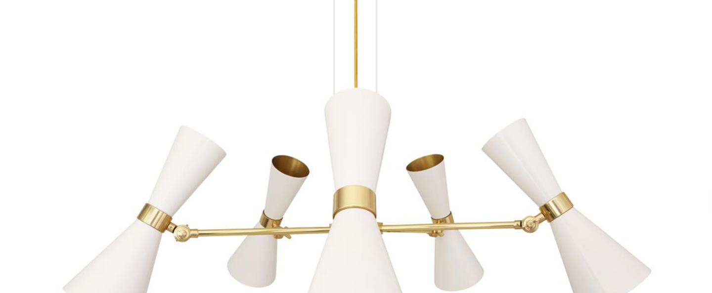 Lustre cairo cinq bras blanc o80cm h36cm mullan lighting normal