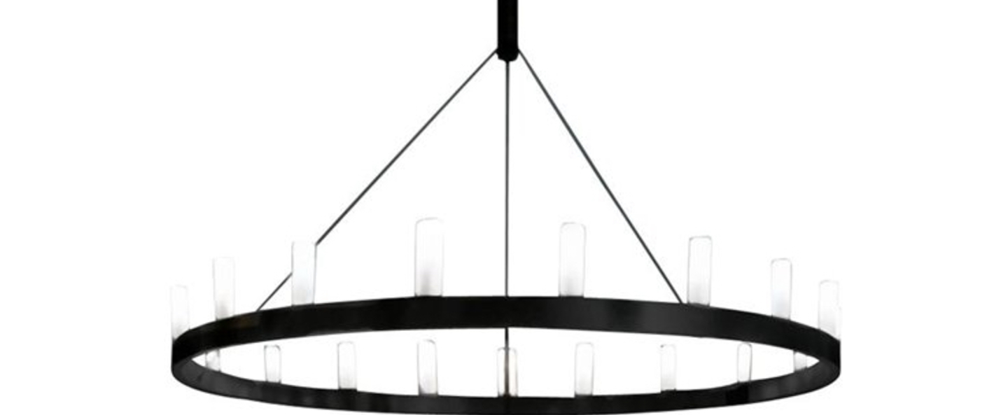 Lustre chandelier noir o150cm h500cm fontana arte normal