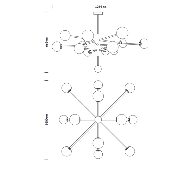 Charlotte 12 globes daniel gallo lustre chandelier  daniel gallo charlotte 12 globes  design signed nedgis 81616 product