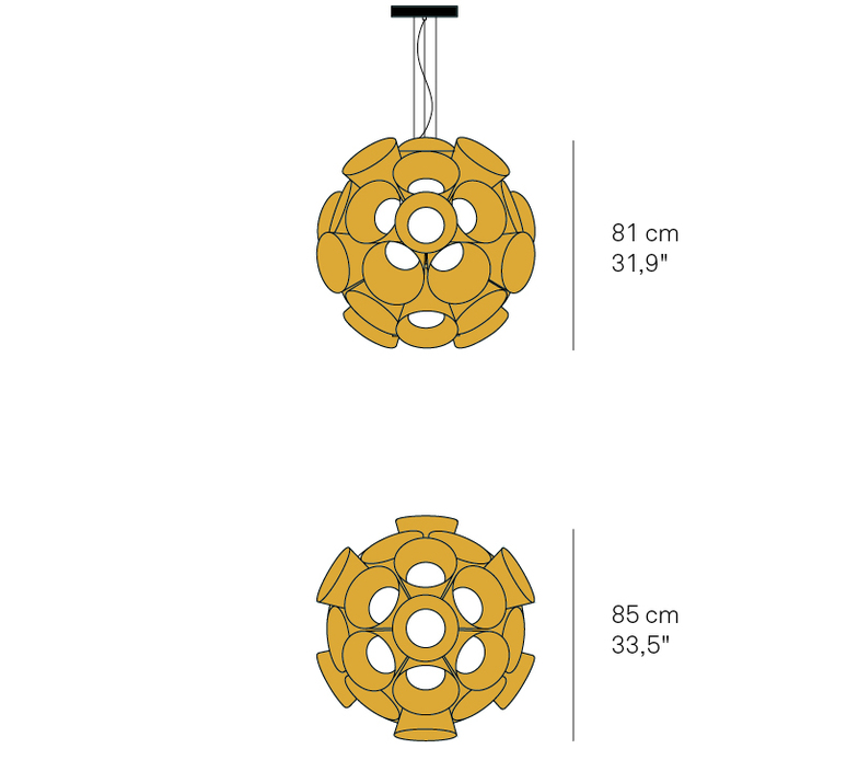 Dandelion burkhard dammer lustre chandelier  lzf ddln s 25 led dim0 10v   design signed nedgis 82587 product