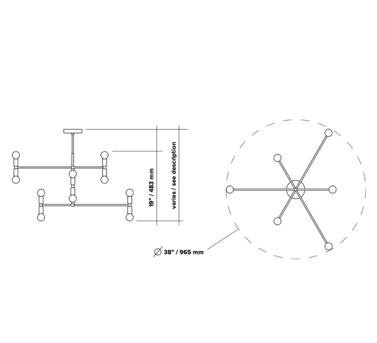 Dot atonium studio lambert fils lustre chandelier  lambert fils dot01bra  design signed nedgis 116915 product