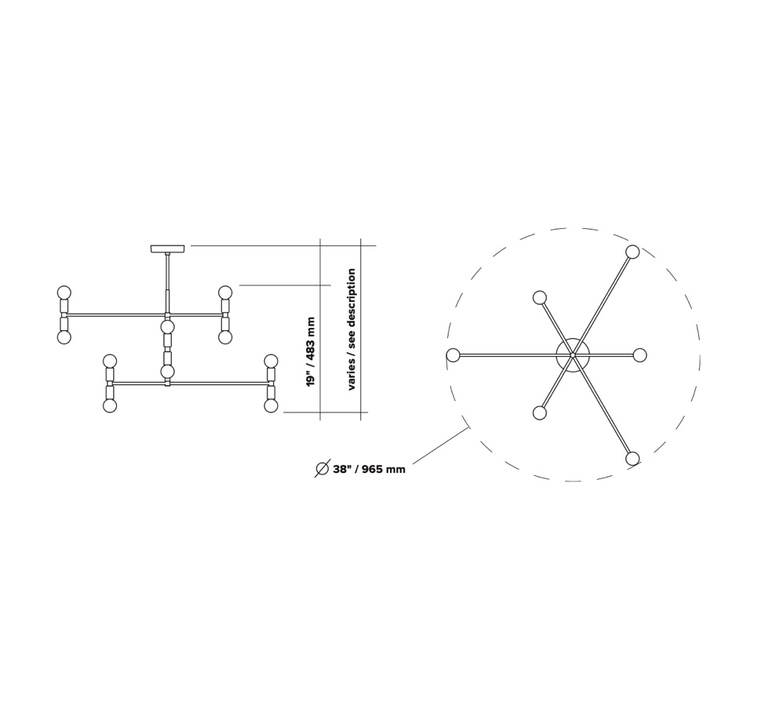 Dot atonium studio lambert fils lustre chandelier  lambert fils dot01grd  design signed nedgis 117530 product