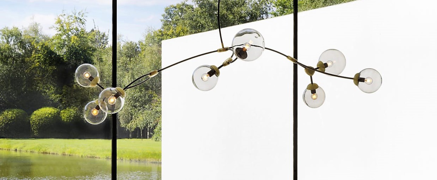 banner-image Lustre ivy horizontal 8 verre fume l180cm h70cm cto lighting normal