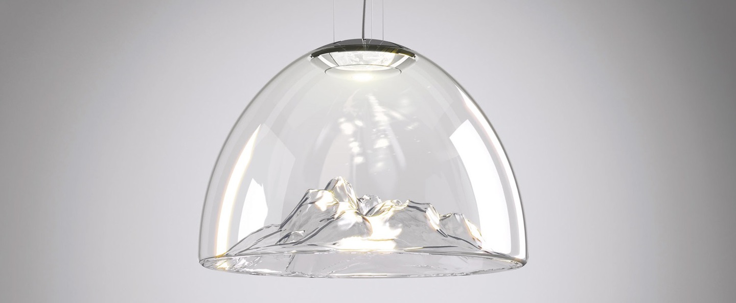 Lustre mountain view cristal chrome o55cm axo light normal