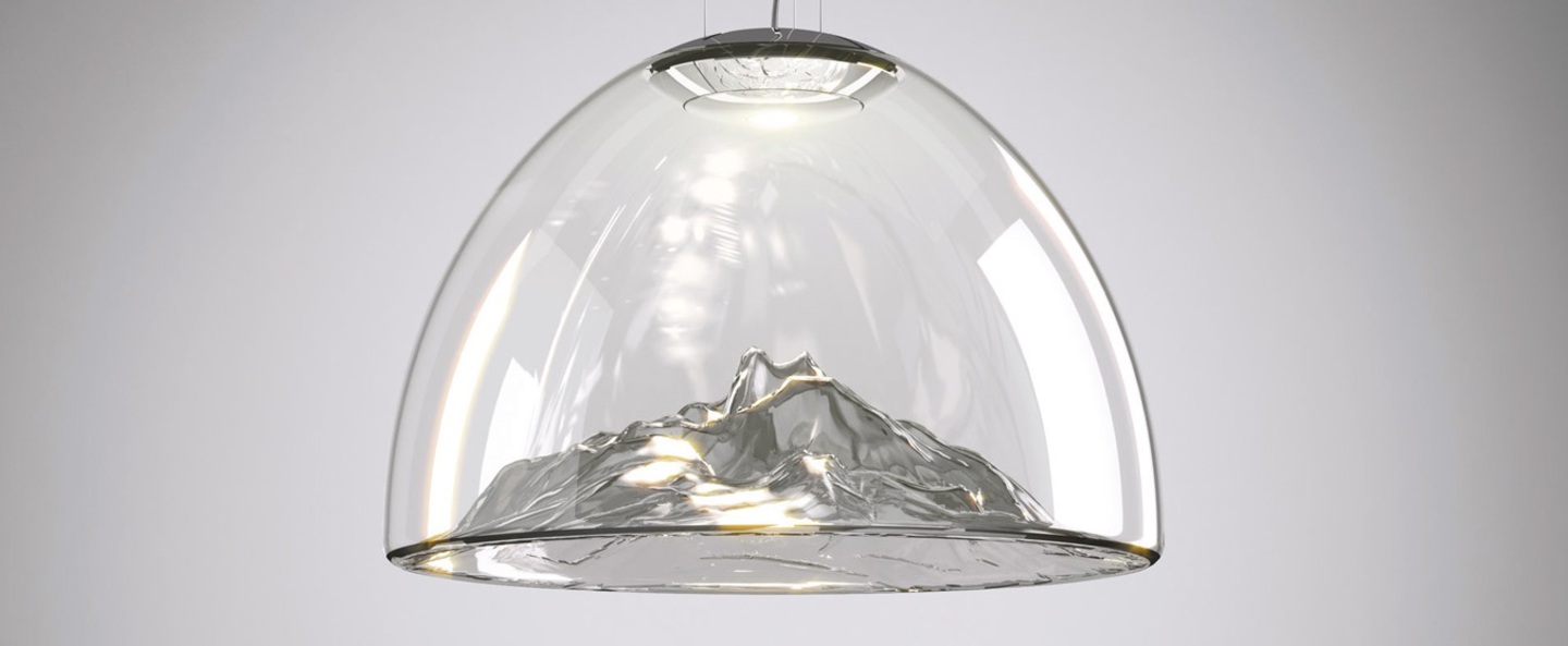 Lustre mountain view cristal gris chrome o55cm axo light normal