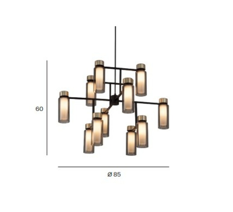 Osman 560 12 corrado dotti lustre chandelier  tooy 560 12 c2 c41 transparent glass  design signed nedgis 179805 product