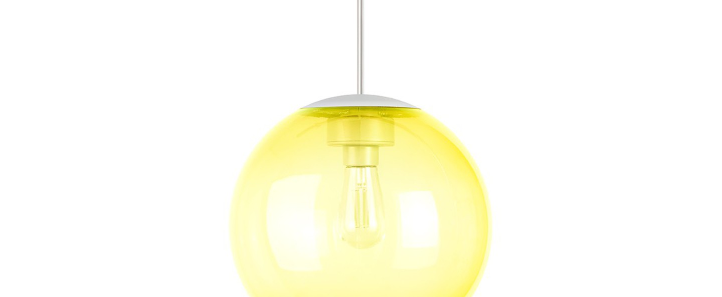 Lustre spheremaker 1 sphere jaune led o25cm h25cm fatboy normal