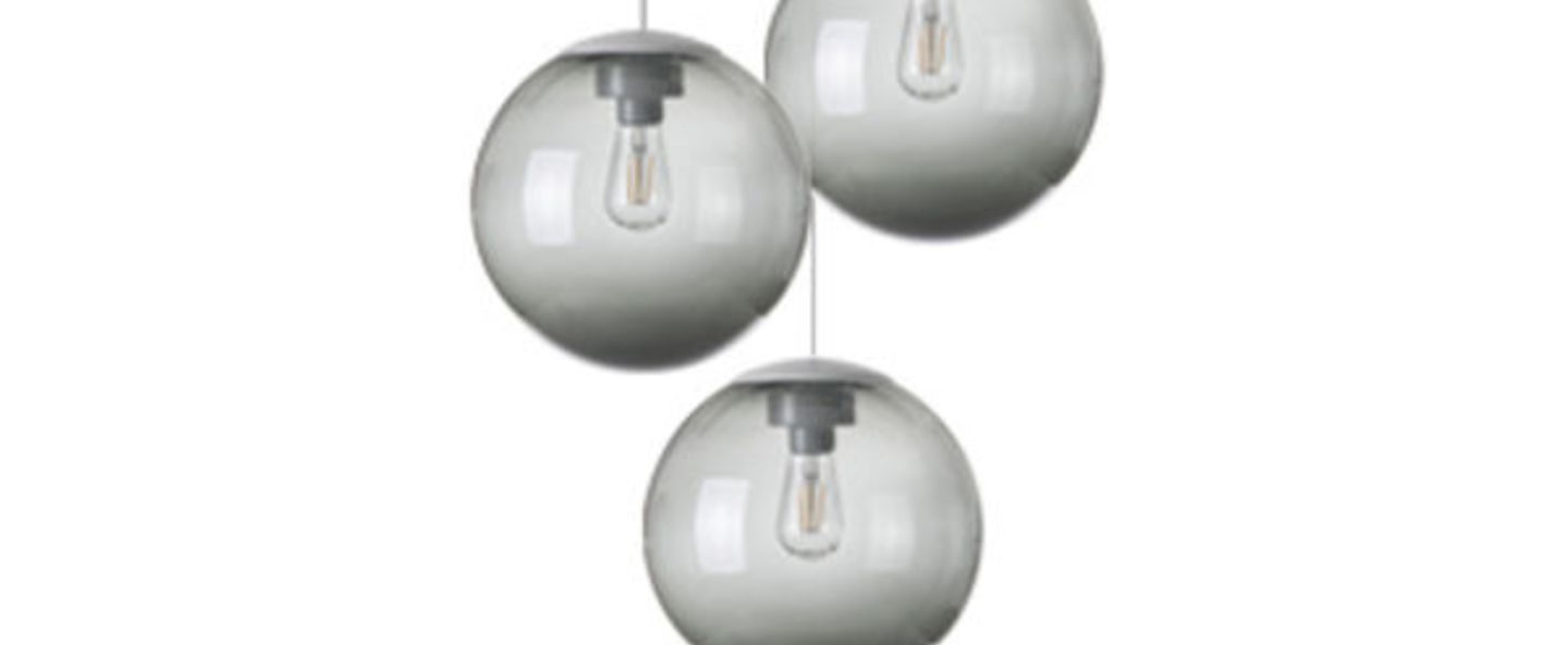 Lustre spheremaker 3 spheres gris led o50cm h25 a 50cm fatboy normal