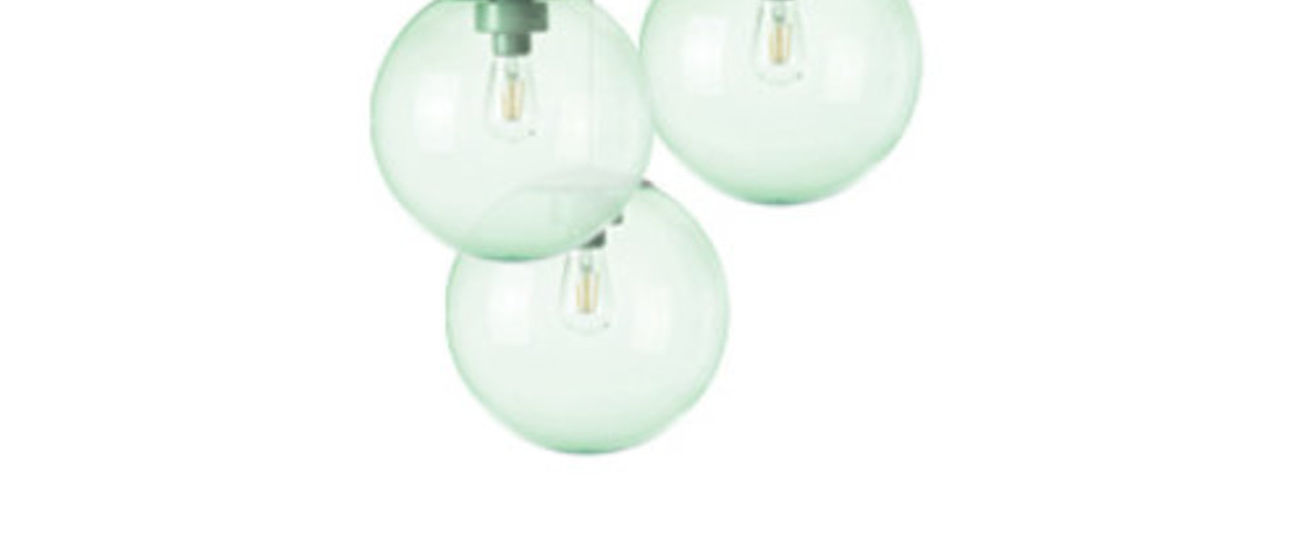 Lustre spheremaker 3 spheres vert led o50cm h25 a 50cm fatboy normal