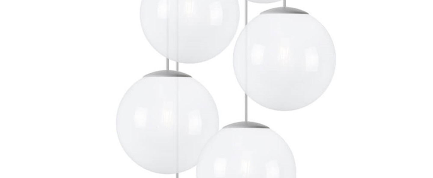 Lustre spheremaker 6 spheres blanc led o60cm h25 a 150cm fatboy normal