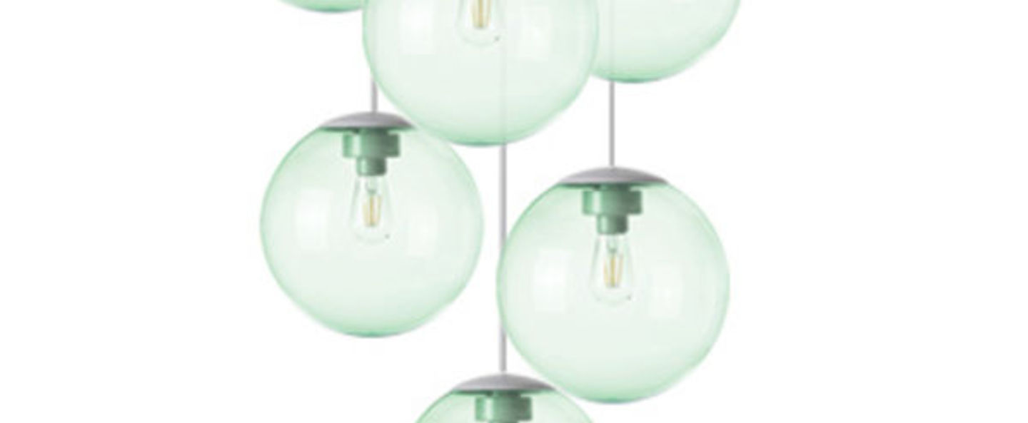 Lustre spheremaker 6 spheres vert led o60cm h25 a 150cm fatboy normal