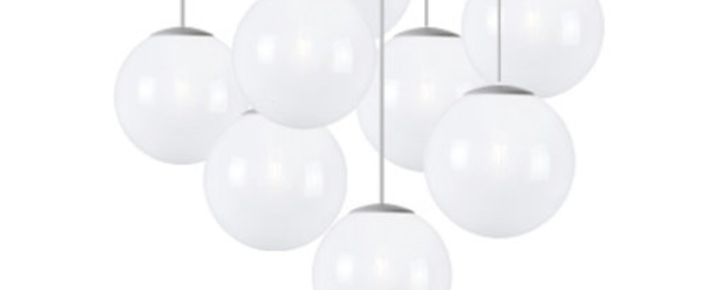 Lustre spheremaker 9 spheres blanc led o90cm h25 a 225cm fatboy normal