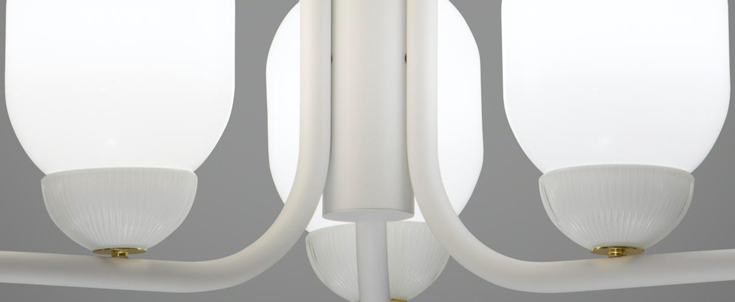 Lustre the chandelier 3 bras blanc l57cm h35cm alma light normal