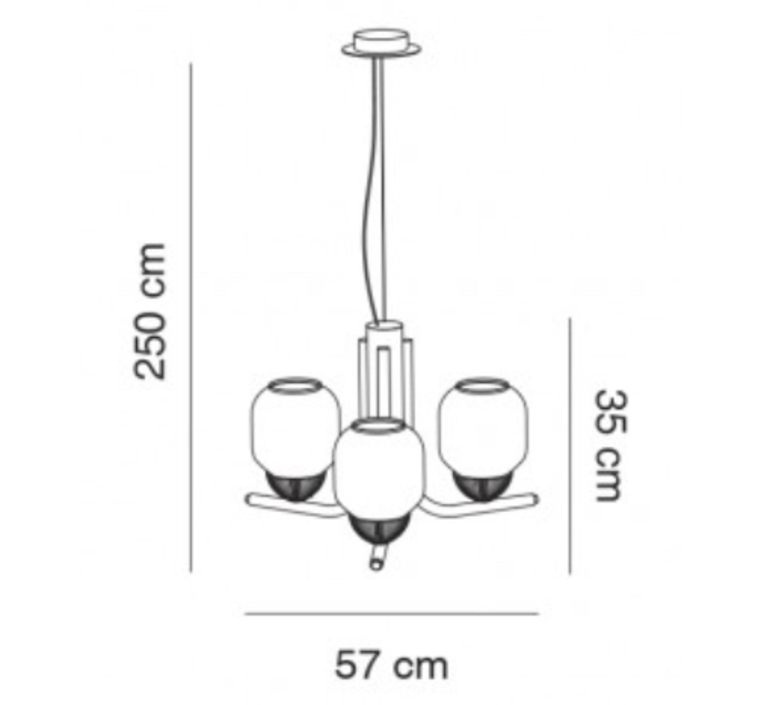 The chandelier 3 bras alfonso de la fuente lustre chandelier  alma light 5170 031  design signed nedgis 114547 product