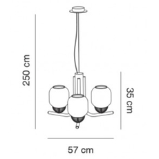 The chandelier 3 bras alfonso de la fuente lustre chandelier  alma light 5170 031  design signed nedgis 114547 thumb