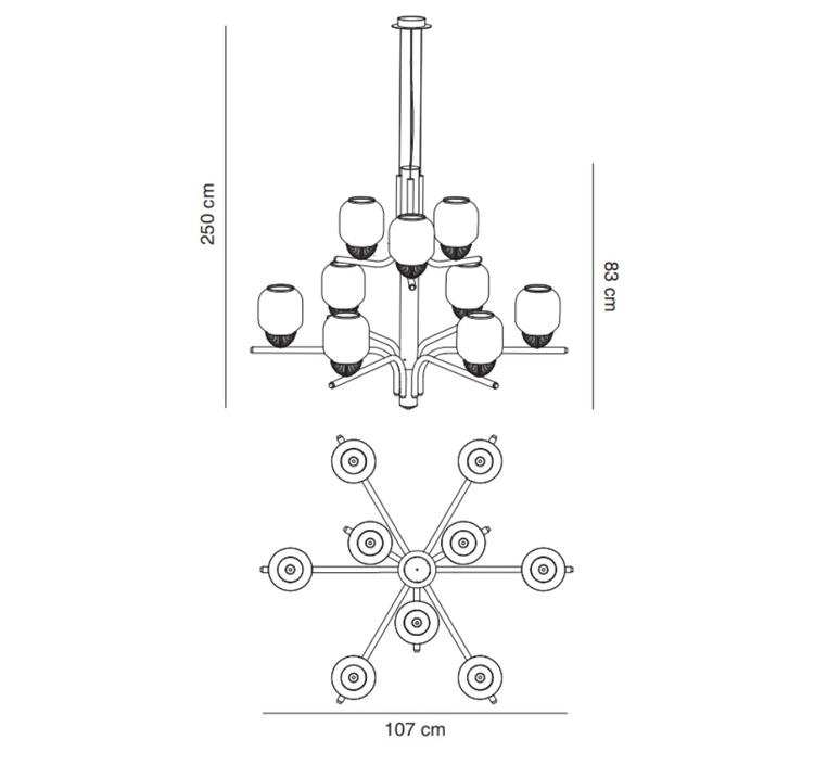 The chandelier 9 bras alfonso de la fuente lustre chandelier  alma light 5170 090  design signed nedgis 114540 product