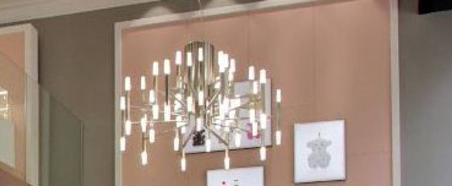 banner-image Lustre thelight 30 bras nickel mat led 2700k 105lm o109cm h70cm alma light normal