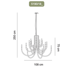 Thepalm 18 bras  cristian cubina lustre chandelier  alma light 5190 181  design signed nedgis 116053 thumb