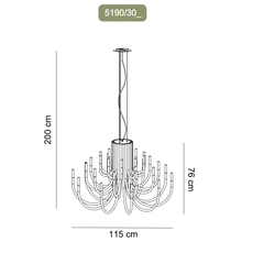 Thepalm 30 bras  cristian cubina lustre chandelier  alma light 5190 300  design signed nedgis 116059 thumb