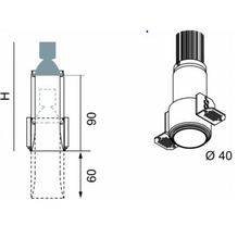 Nyx tube spot encastre telescopique mokka h70mm o40mm luciferos 27625 thumb