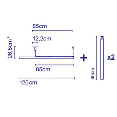 Ambrosia 120 60cm studio ciszak dalmas plafonnier ceiling light  marset a704 001 16 27k 2x a704 006 16  design signed nedgis 121443 thumb