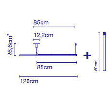 Ambrosia 120 60cm studio ciszak dalmas plafonnier ceiling light  marset a704 001 15 27k 2x a704 006 15  design signed nedgis 121425 thumb