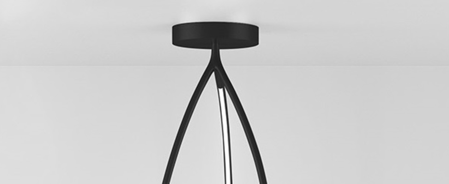 Plafonnier arrival 130 ceiling noir o36 9cm h130cm artemide normal