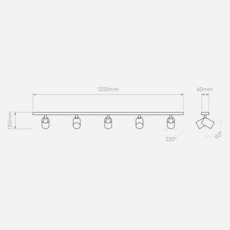 Ascoli four bar studio astro plafonnier ceiling light  astro 1286008  design signed nedgis 172176 thumb