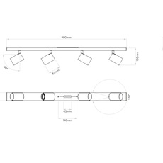 Ascoli four bar studio astro plafonnier ceiling light  astro 1286007  design signed nedgis 99776 thumb