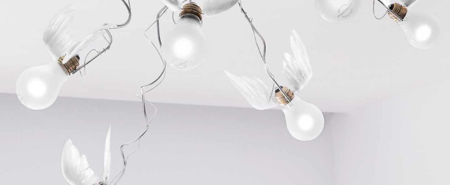 banner-image Plafonnier birdie s nest led blanc transparent o95cm h50cm ingo maurer normal