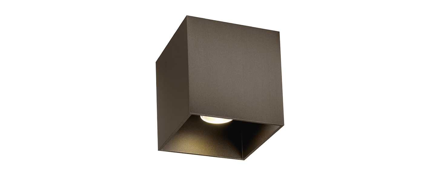 banner-image Plafonnier box 1 0 led bronze 580lm 2700k l10cm h10cm wever ducre normal