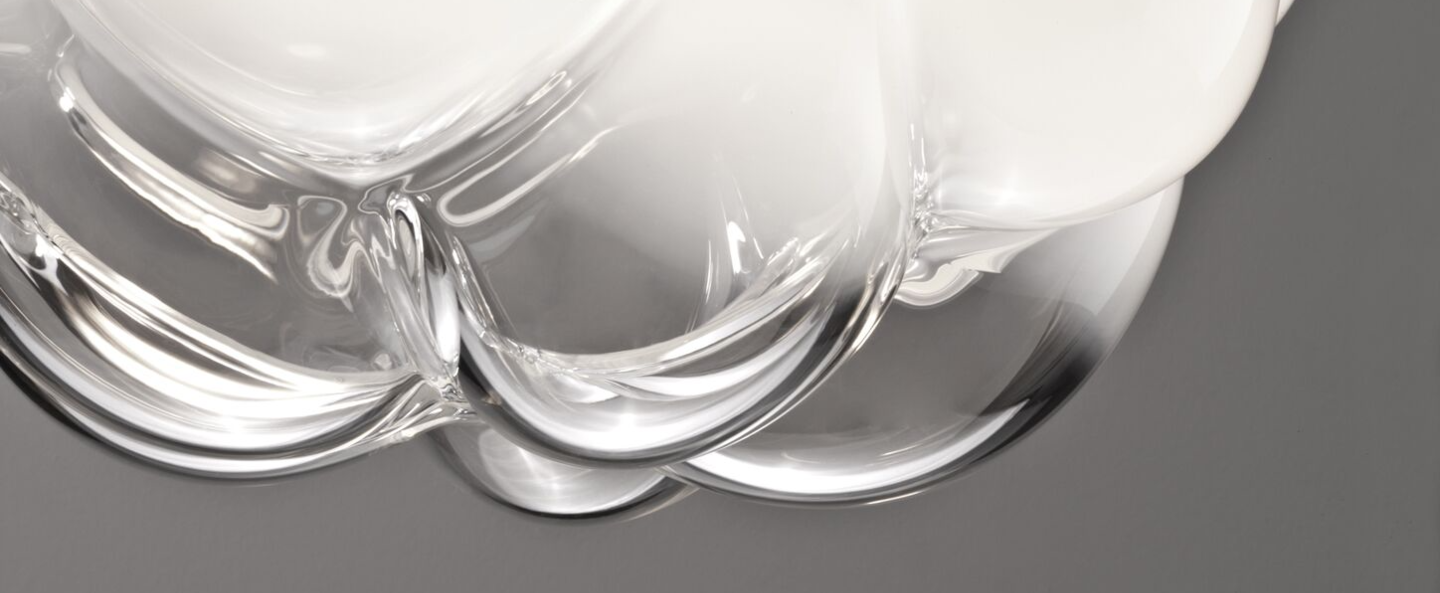 banner-image Plafonnier cloudy f21 transparent blanc o26cm h20cm fabbian normal