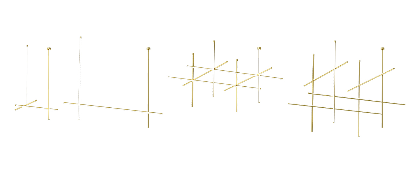 banner-image Plafonnier coordinates ceiling module champagne led 2700k 10230lm o176 2cm h137cm flos normal
