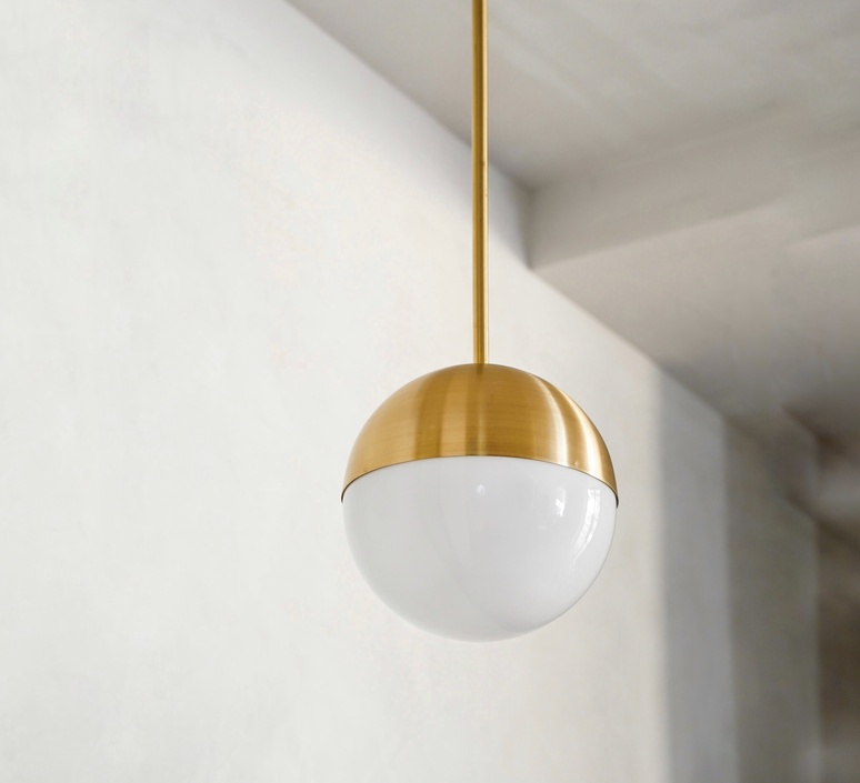 Disco half and half mauricio obarrio plafonnier ceiling light  contain dsc 117 brushed brass tige80  design signed nedgis 151592 product