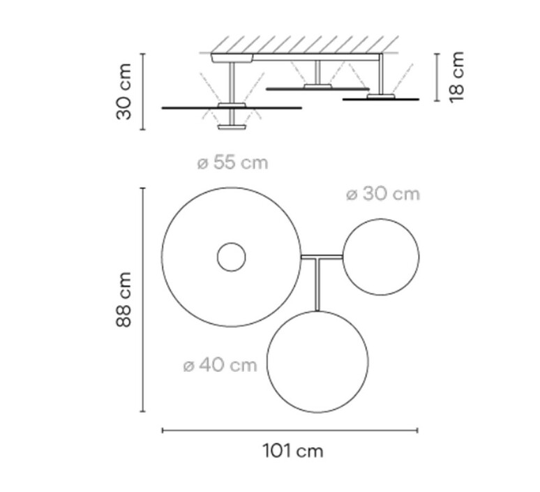 Flat 5924 ichiro iwasaki plafonnier ceiling light  vibia 592410 1a  design signed nedgis 175741 product